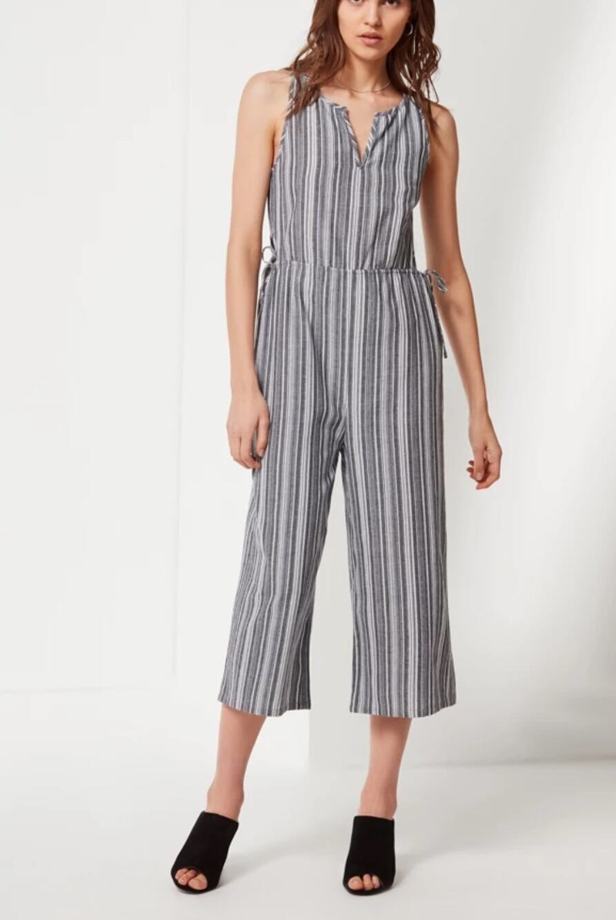 Drew Stripped Sleeveless Wide Leg Jumpsuit Size M Medium Multicolor